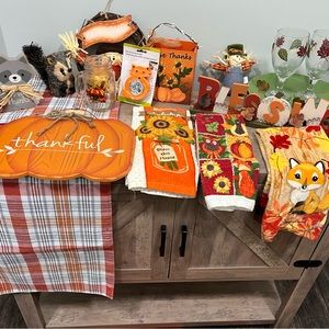 FALL LOT! Placemats, table runners, rugs, towels, dishes, decor, etc.